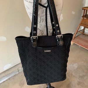 Black Vera Bradley Quilted Tote